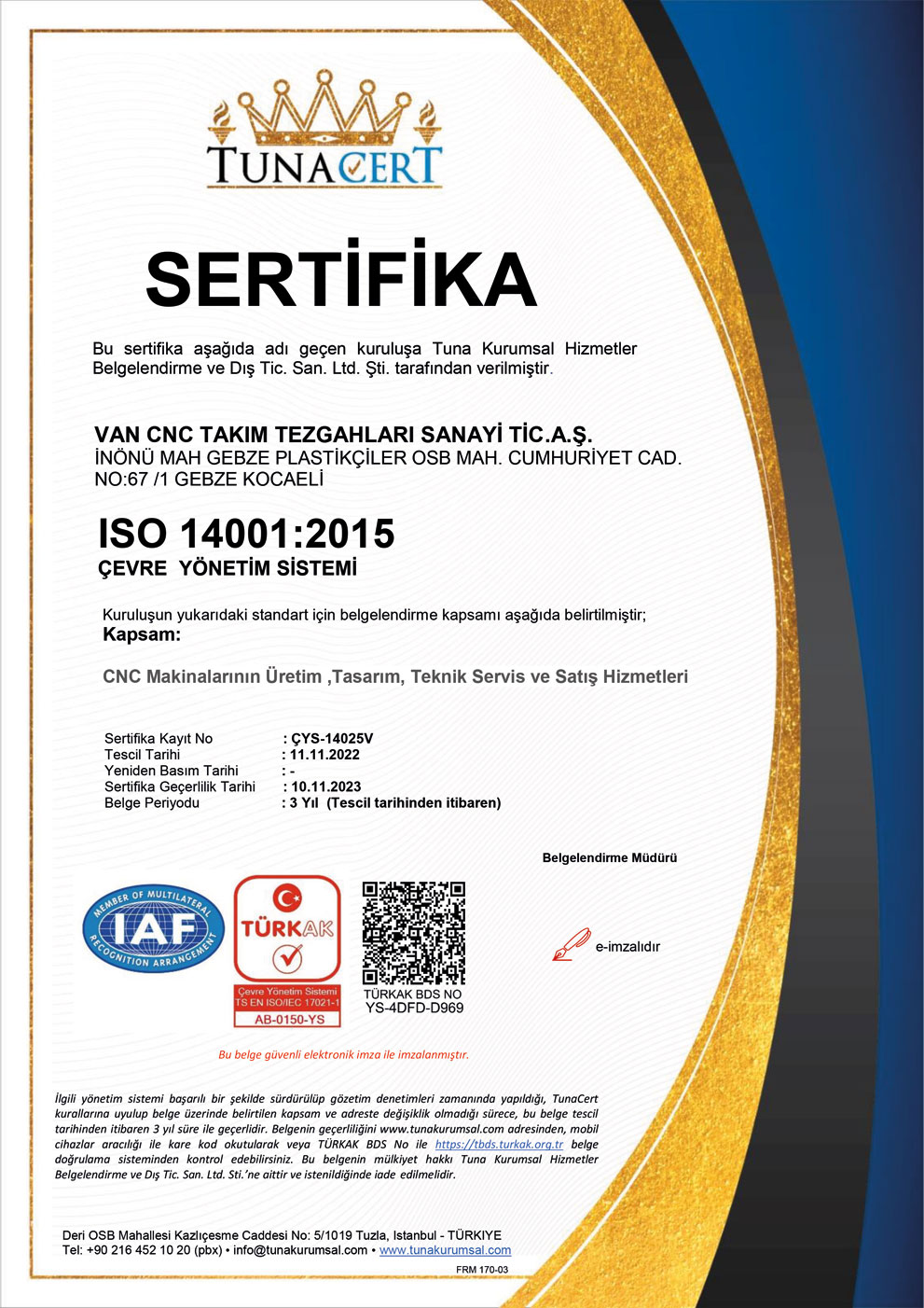 ISO 14001-2015 Çevre Yönetim Sistemi